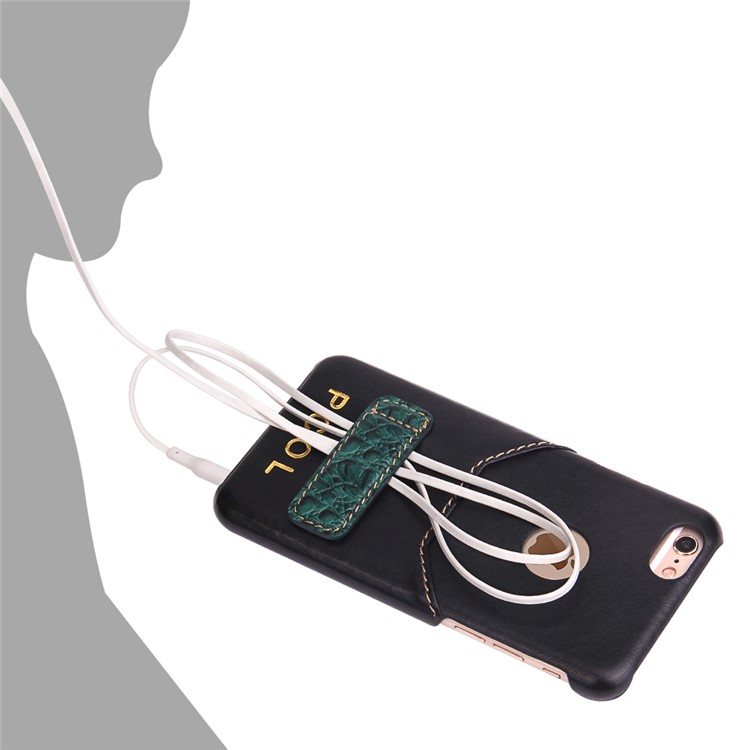 PCOL Nappa PU Leather Skin Hard Shell with Top-layer Cowhide Kickstand for iPhone 6s/6 4.7-9
