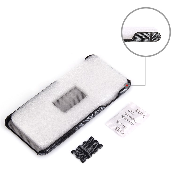 PCOL Shell & Woven Texture Top-layer Cowhide Leather PC Case for iPhone 6S Plus / 6 Plus 5.5 - Grey-5
