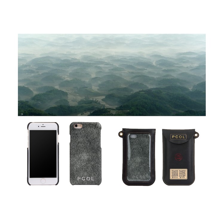 PCOL for iPhone 6s 6 Crack Texture Top-layer Cowhide Leather Skin PC Hard Phone Cover-9