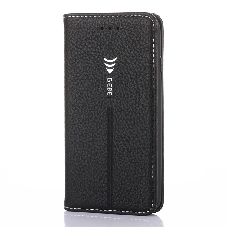 GEBEI Card Holder Leather Stand Phone Case for iPhone 7 4.7 inch - Black-1