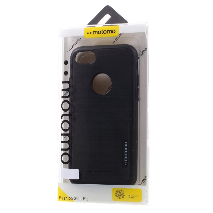 MOTOMO 2-piece Brushed PC + TPU Hybrid Case for iPhone 7 4.7 inch - Black-7