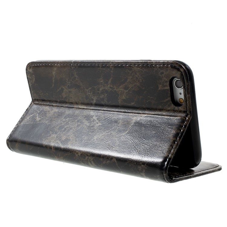 Marmor Textur Leder Brieftasche Flip Case Für Iphone 6s 6 - Schwarz-4