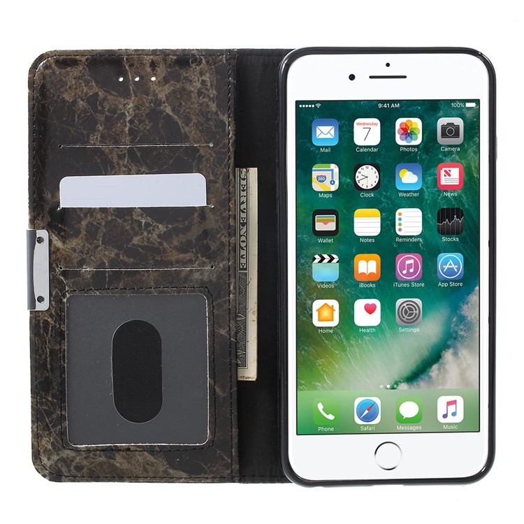 Marmor Textur Leder Brieftasche Flip Case Für Iphone 6s 6 - Schwarz-5
