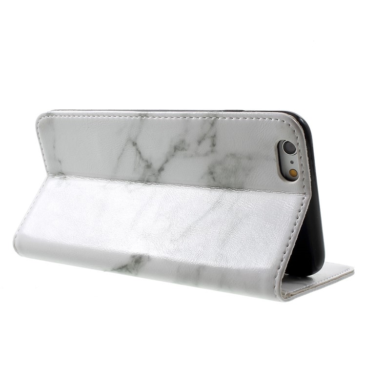 Marmor Textur Leder Brieftasche Flip Abdeckung Für Iphone 6s 6 - Grau-4