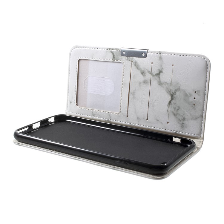 Marmor Textur Leder Brieftasche Flip Abdeckung Für Iphone 6s 6 - Grau-6