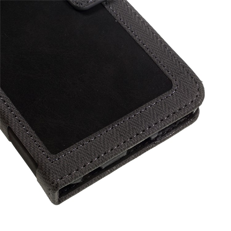 Contrast Color Leather Case Wallet Stand for iPhone 6s/6 4.7 Inch - Black-8