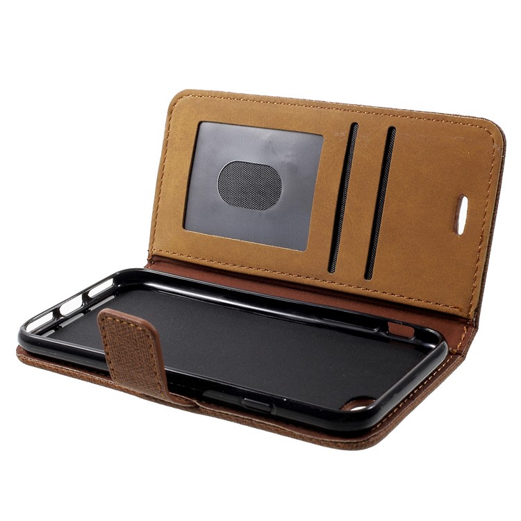 Notebook Style Leather Wallet Folio Phone Case for iPhone 7 4.7 inch - Brown-6