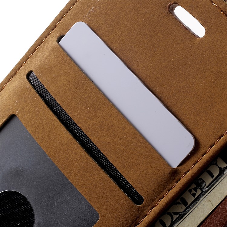 Notebook Style Leather Wallet Folio Phone Case for iPhone 7 4.7 inch - Brown-7