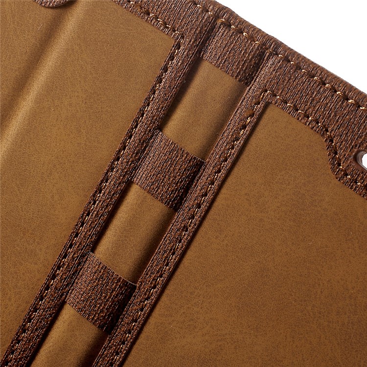 Notebook Style Leather Wallet Folio Phone Case for iPhone 7 4.7 inch - Brown-8