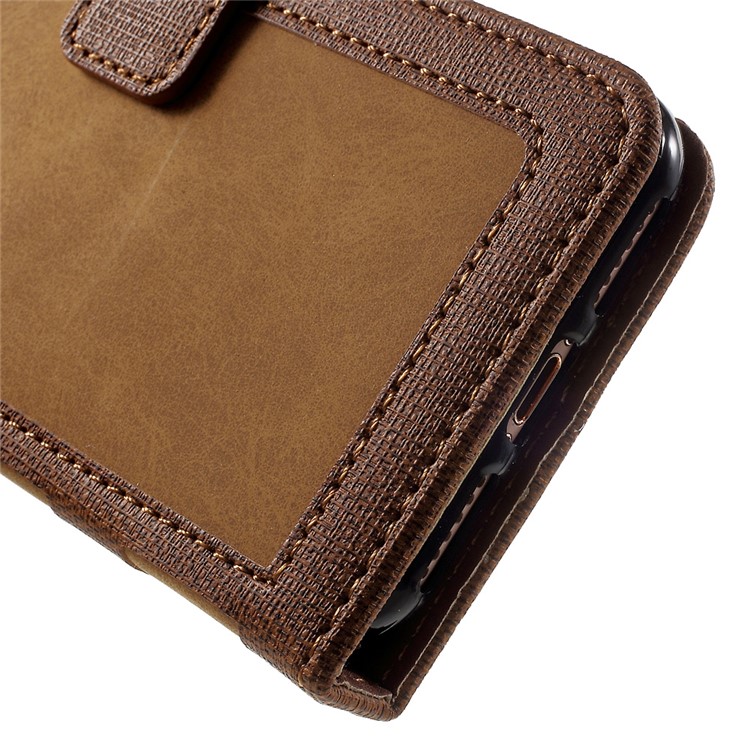 Notebook Style Leather Wallet Folio Phone Case for iPhone 7 4.7 inch - Brown-9