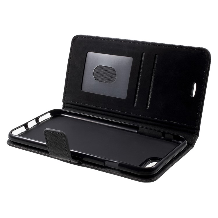 Notebook Style Leather Wallet Stand Case for Apple iPhone 7 Plus 2016 - Black-6