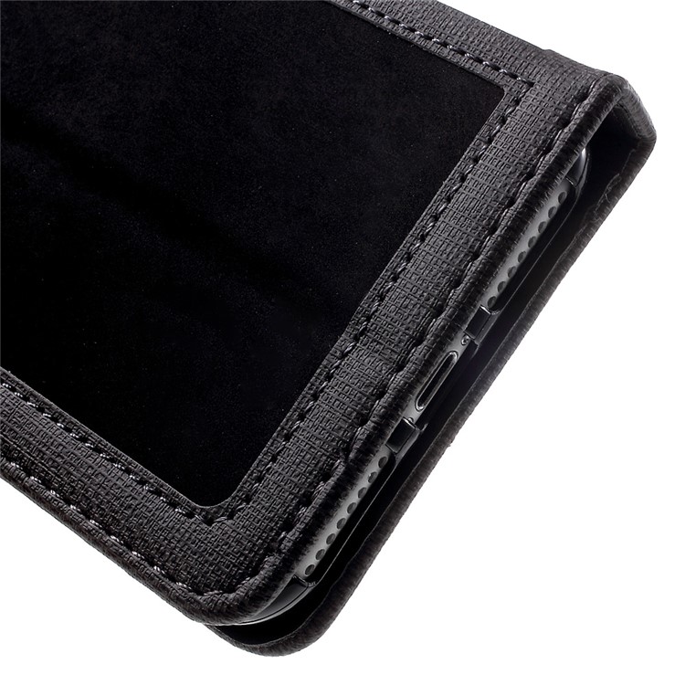 Notebook Style Leather Wallet Stand Case for Apple iPhone 7 Plus 2016 - Black-9