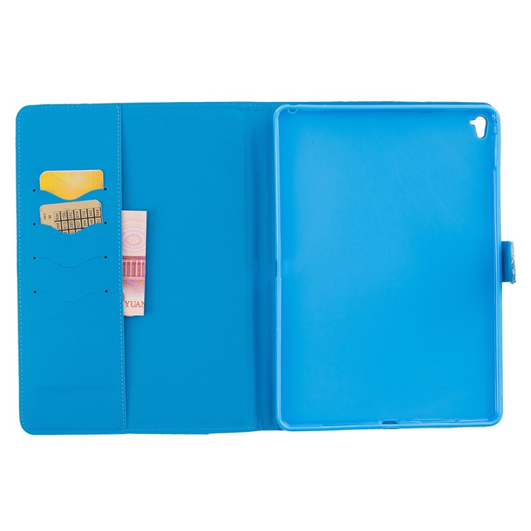 Pattern Printing Leather Wallet Case for iPad Pro 9.7 Inch - Winter Moon Night-6
