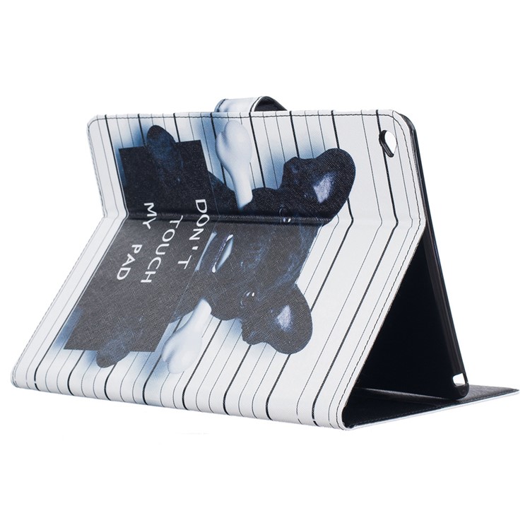 Patterned Leather Flip Wallet Cover for iPad Air 2 - Dog and Dot Not Touch My Pad-3