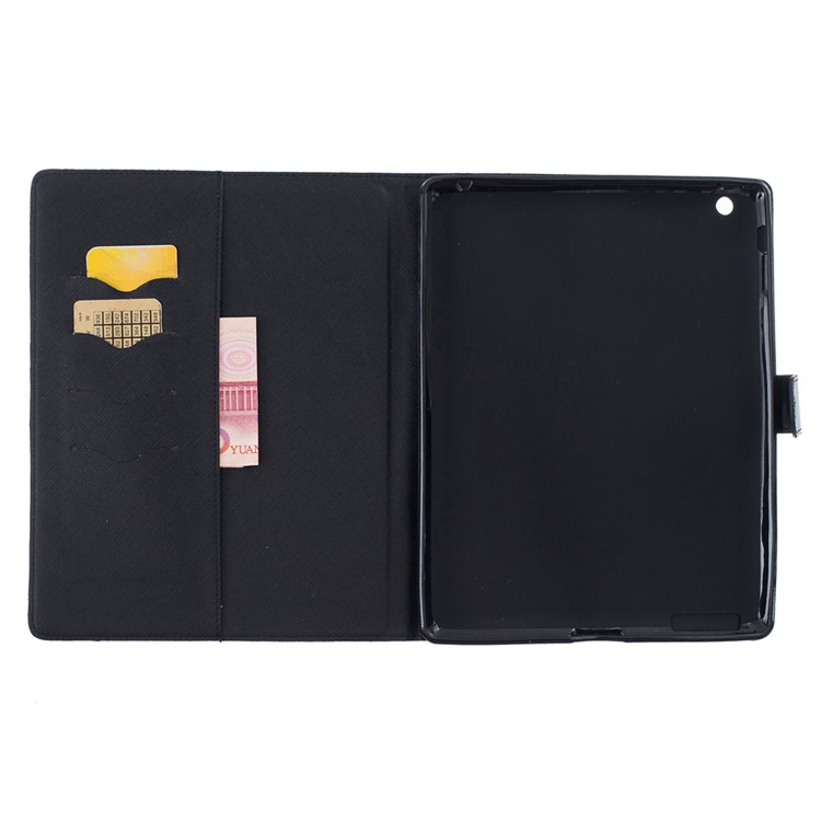 Pattern Printing Leather Wallet Stand Tablet Case for iPad 4 / 3 / 2 - Owl Wearing Glasses-6
