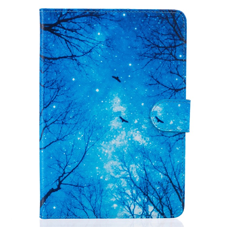 Patterned Leather Wallet Tablet Case for iPad mini 3/2/1 - Trees at Winter Night-1