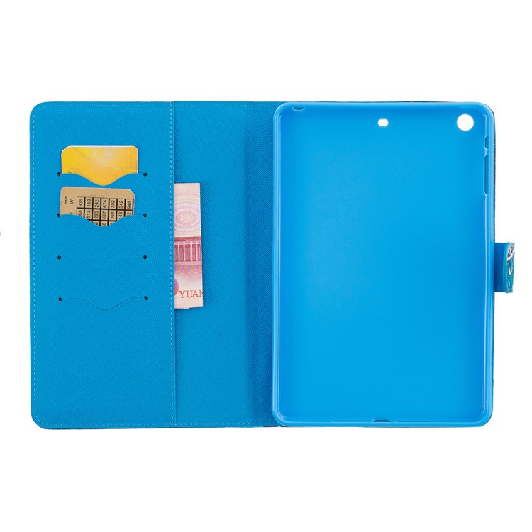 Patterned Leather Wallet Tablet Case for iPad mini 3/2/1 - Trees at Winter Night-6