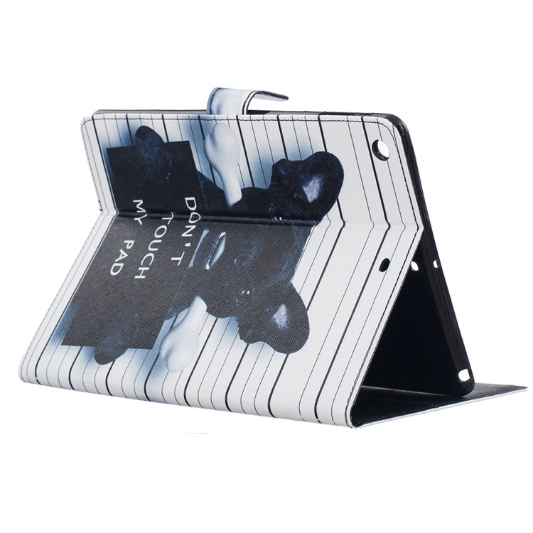 Patterned Flip Leather Wallet Case for iPad Air - Black Dog-3