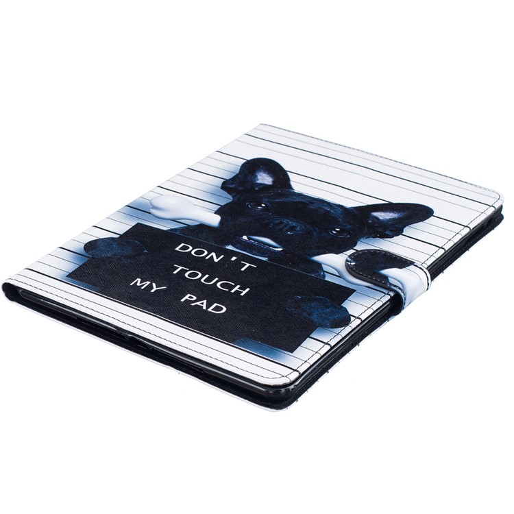 Patterned Flip Leather Wallet Case for iPad Air - Black Dog-5