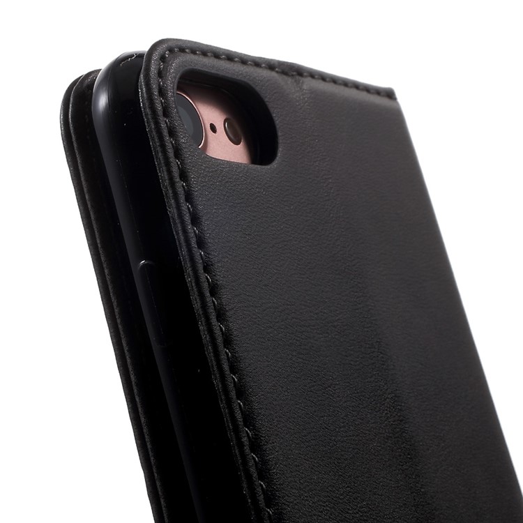 PU Leather Wallet Stand Case for Apple iPhone 7 2016 - Black-7