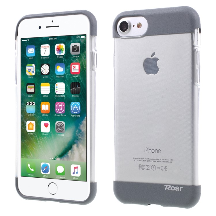 ROAR KOREA Jelly Clear TPU Phone Case Cover for iPhone 7 4.7 inch - Grey-1