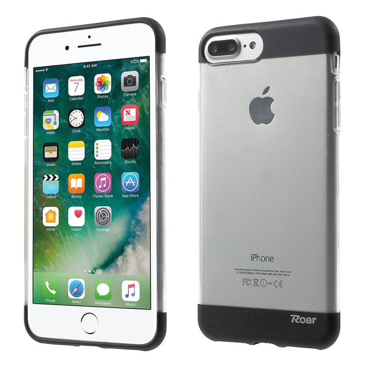 ROAR KOREA Jelly Clear TPU Cover for iPhone 7 Plus 5.5 inch 2016 - Black-1