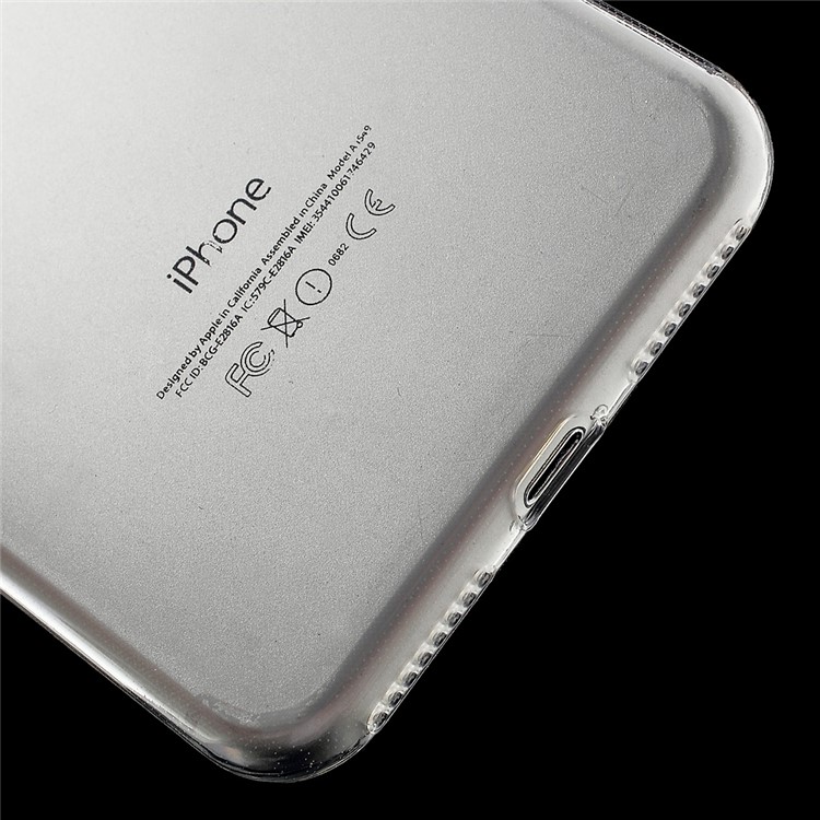 Plastic Camera Protection Soft TPU Case for iPhone 7 Plus - White-5
