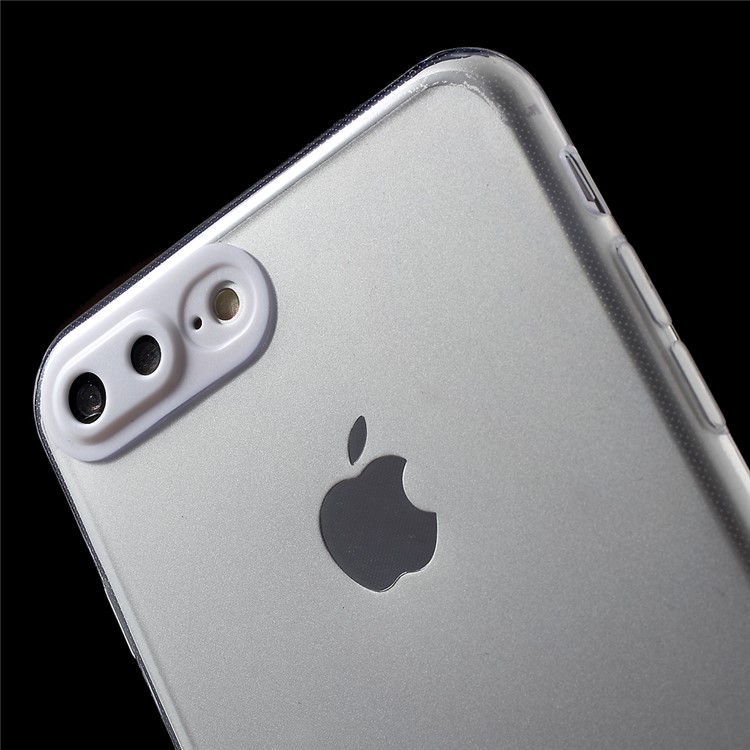 Plastic Camera Protection Soft TPU Case for iPhone 7 Plus - White-6