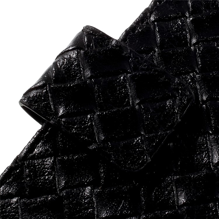 Textured Wallet Stand Leather Folio Phone Case for iPhone 6s / 6 - Woven Texture / Black-10