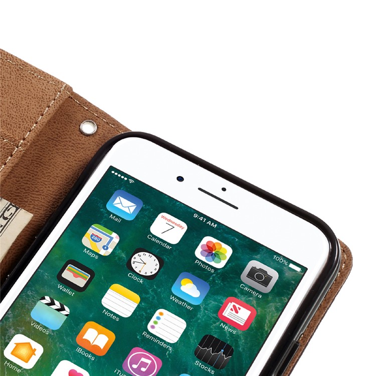 Textured Wallet Stand Leather Folio Phone Case for iPhone 6s / 6 - Woven Texture / Black-11