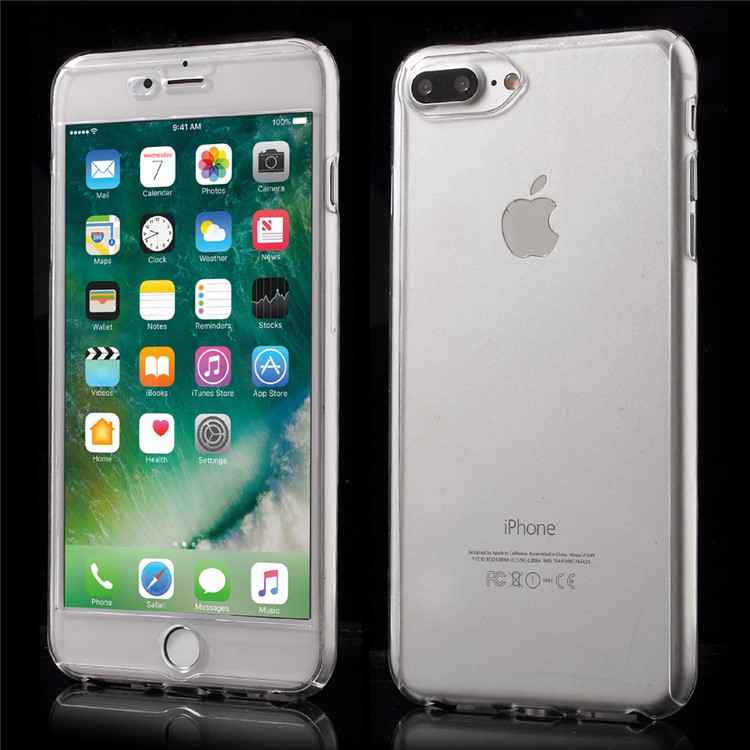 2-in-1 360° Protection Clear PC Case + Screen Film for iPhone 7 Plus / 6S Plus / 6 Plus - Transparent-1