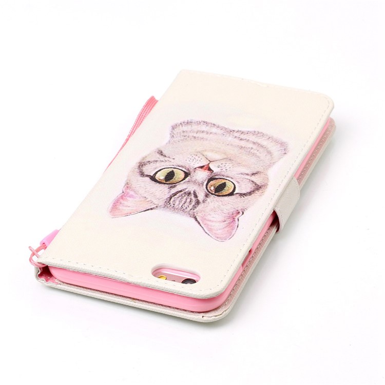 Patterned Leather Wallet Case for iPhone 6s Plus / 6 Plus - Cat-6