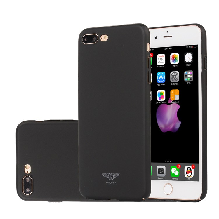 KAKUSIGA Rubberized Hard PC Phone Case for iPhone 7 Plus - Black-1