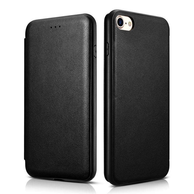 XOOMZ Retro Leather Flip Phone Case with Card Slot for iPhone 7 4.7 inch - Black-1