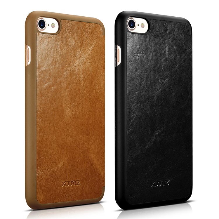 XOOMZ Genuine Leather Card Holder Phone Case for iPhone 7 4.7 inch - Black-2