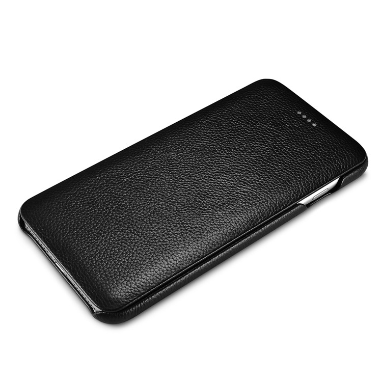 XOOMZ Litchi Grain Genuine Leather Case Curved Edge for iPhone 7 Plus 5.5 - Black-7