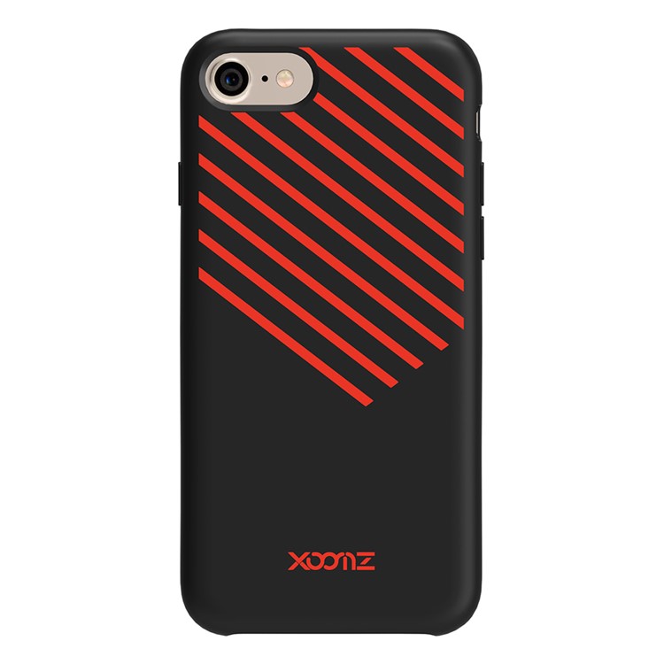 XOOMZ Twill Pattern Liquid Silicone Back Phone Case for iPhone 7 4.7 inch - Black-2