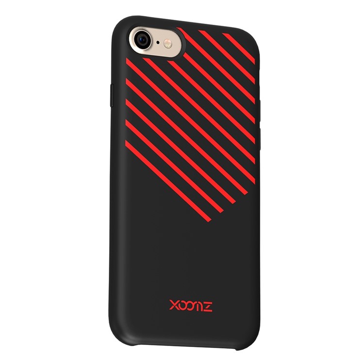 XOOMZ Twill Pattern Liquid Silicone Back Phone Case for iPhone 7 4.7 inch - Black-8