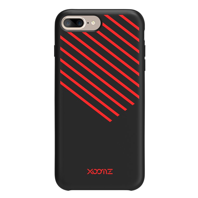 XOOMZ Twill Pattern Liquid Silicone Back Phone Case for iPhone 7 Plus - Black-2