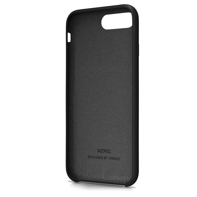 XOOMZ Twill Pattern Liquid Silicone Back Phone Case for iPhone 7 Plus - Black-5