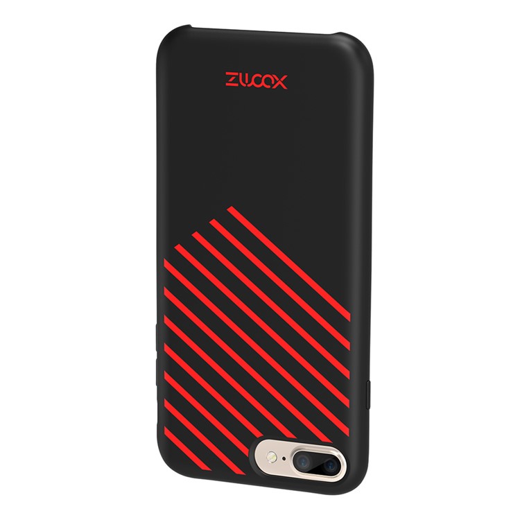 XOOMZ Twill Pattern Liquid Silicone Back Phone Case for iPhone 7 Plus - Black-7