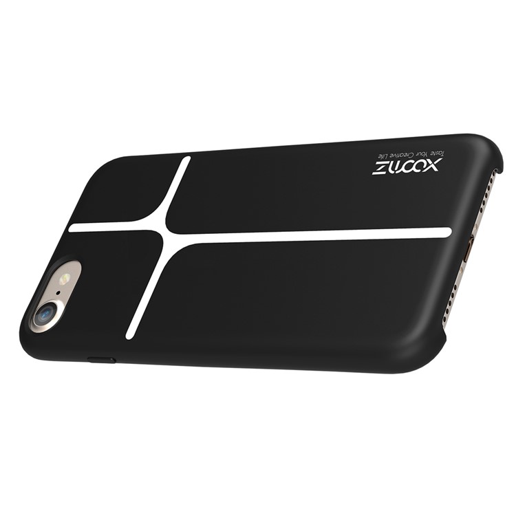 XOOMZ Geometric Pattern Liquid Silicone Soft Phone Case for iPhone 7 4.7 inch - Black-7