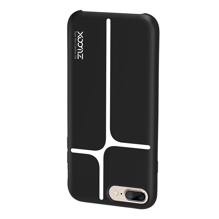 XOOMZ Geometric Pattern Liquid Silicone Soft Phone Case for iPhone 7 Plus 5.5 inch - Black-6