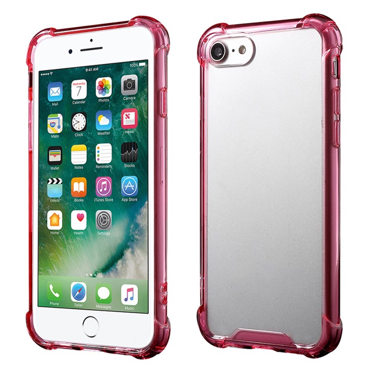 Bords TPU Résistant À La Goutte CLACE ACRYLIQUE HYBRIDE POUR POUR L'IPHONE 8/7 4,7 Pouces - Rose-1