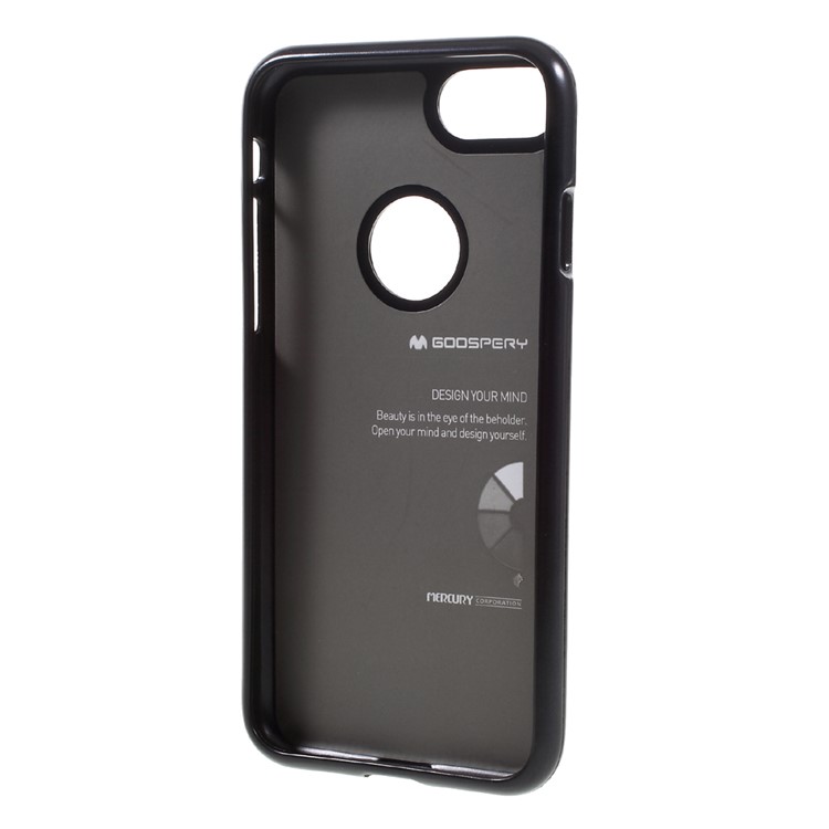MERCURY GOOSPERY i JELLY Metallic TPU Gel Case for iPhone 7 4.7 (with Logo Cutout) - Black-5