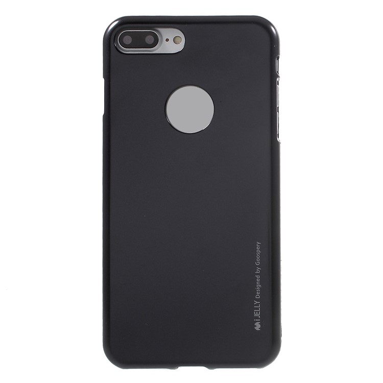 MERCURY GOOSPERY i JELLY Metallic TPU Case for iPhone 7 Plus 5.5 (with Logo Cutout) - Black-2