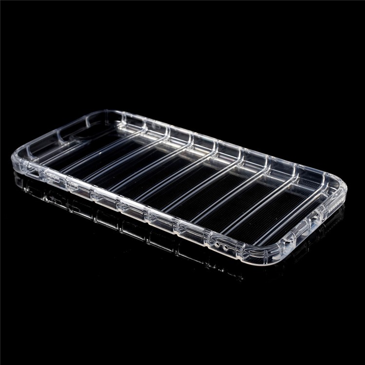 For iPhone 6s 6 Horizontal Stripes Air Cushion Shockproof Gel TPU Cover - Transparent-6