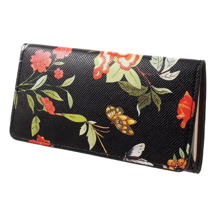 Plant Animal Design Case Soft Leather Wallet Universal Phone Cover for iPhone 7 Plus 5.5 - Black-6