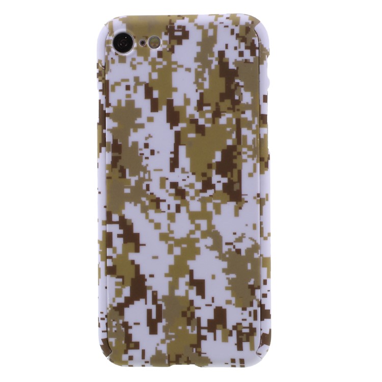 Camouflage Design Full Protection Hard Phone Case for iPhone 7 + Tempered Glass Screen Protector - Digital Camouflage-2