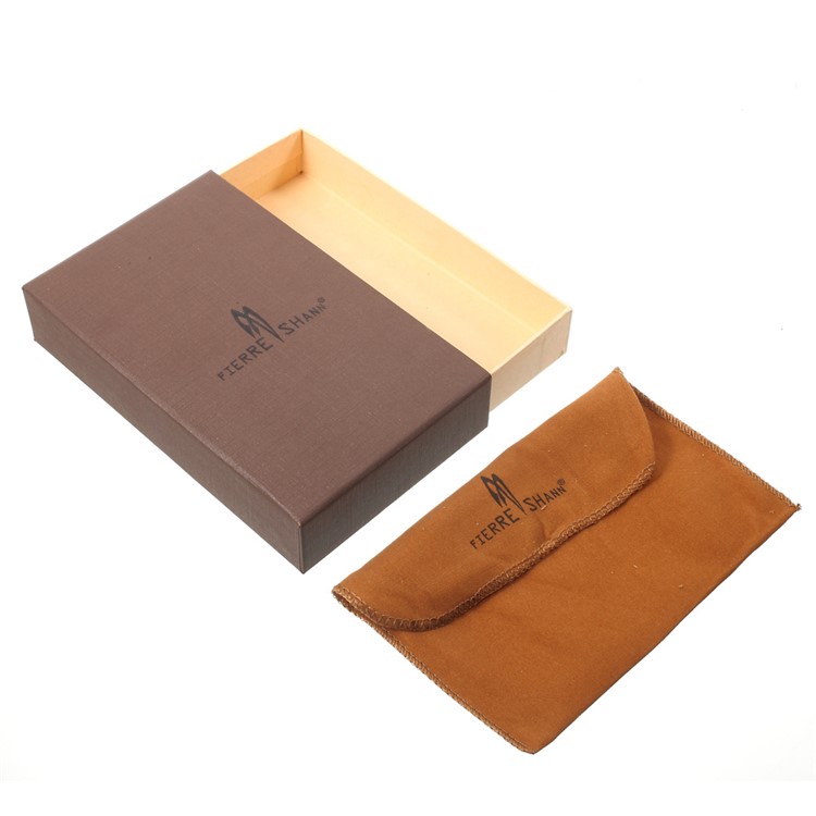 FIERRE SHANN Genuine Leather Coated Hard PC Phone Case for iPhone 7 4.7 inch - Dark Brown-14